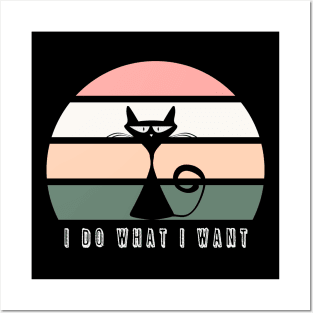 I Do What I Want Cat Vintage Posters and Art